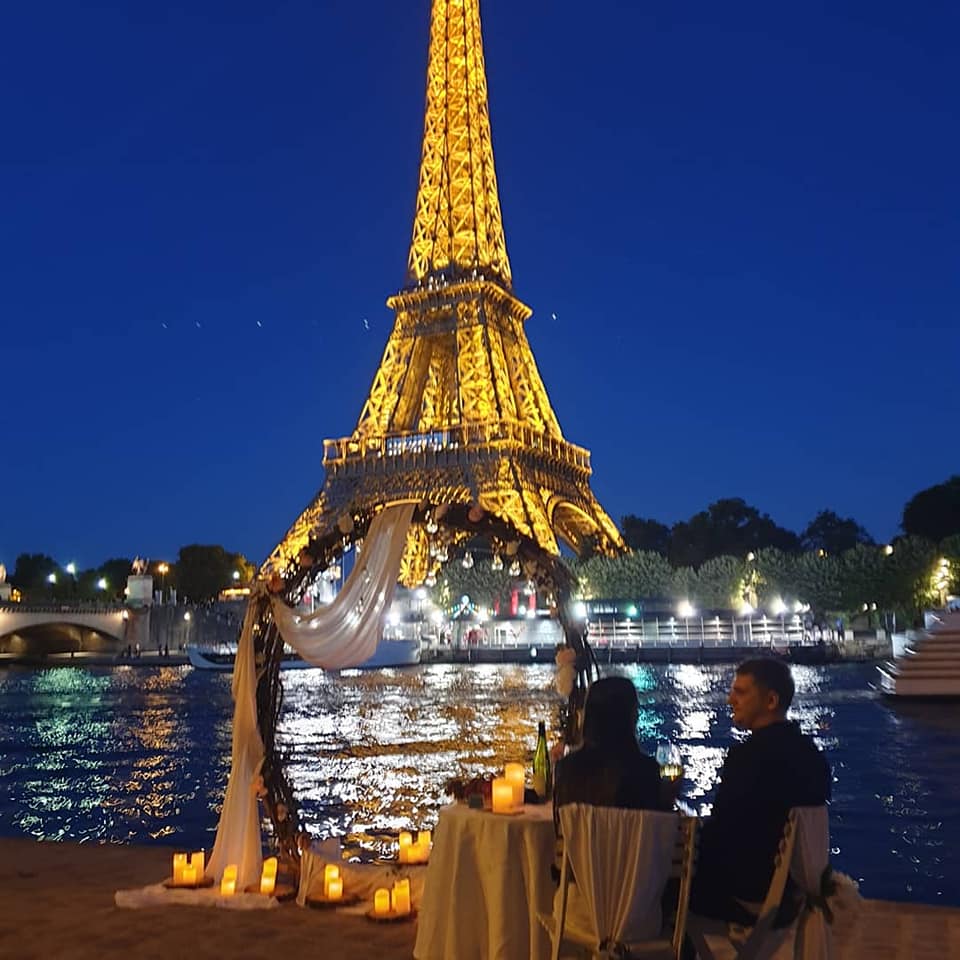 demande en mariage Paris quai de seine